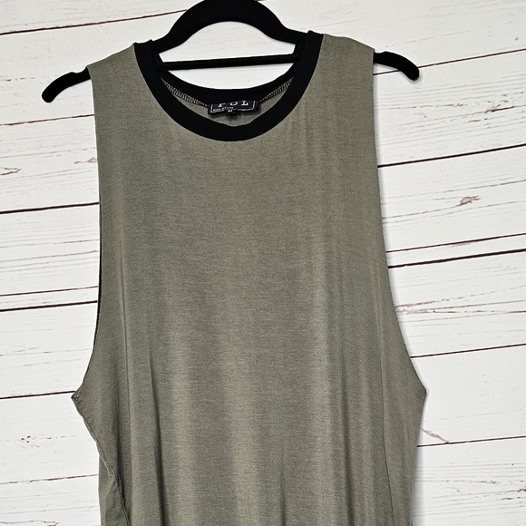 POL Olive Green Raw Edge Tank Top - Picture 3 of 13